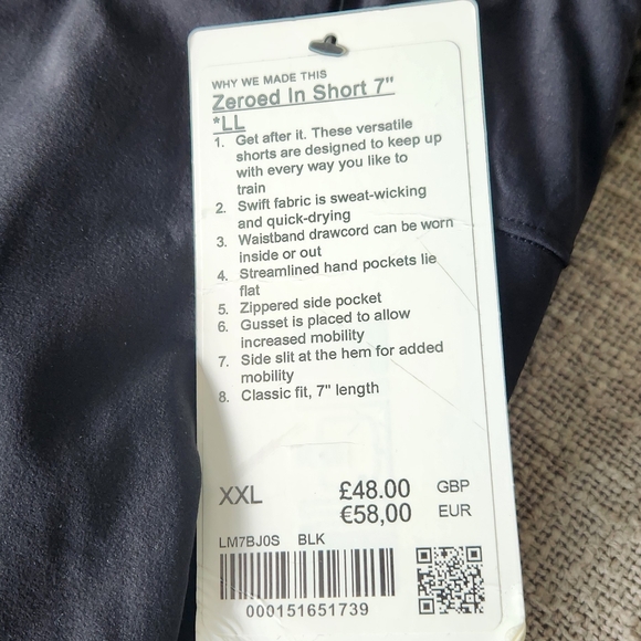 Lululemon Men's Zeroed in Short 7", XXL - Picture 2 of 5